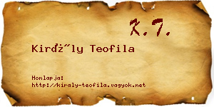 Király Teofila névjegykártya